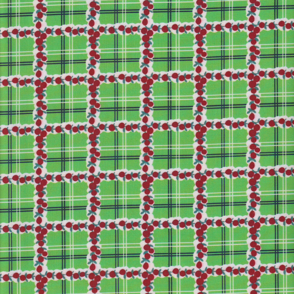 Momnson - Berry Lattice on Green Gingham