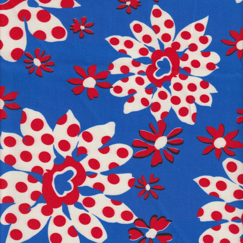 Momnson - Retro Flower on Blue