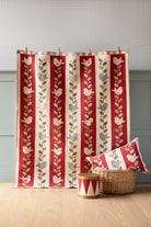 **Pre-Order Merry Little Christmas Winter Birds Quilt Kit in Burgundy