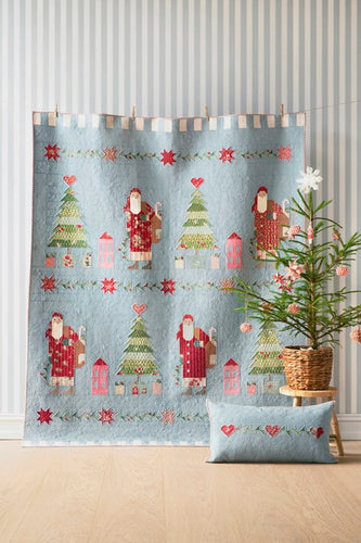**Pre-Order Merry Little Christmas Dear Santa Quilt Kit in Stone Plaid