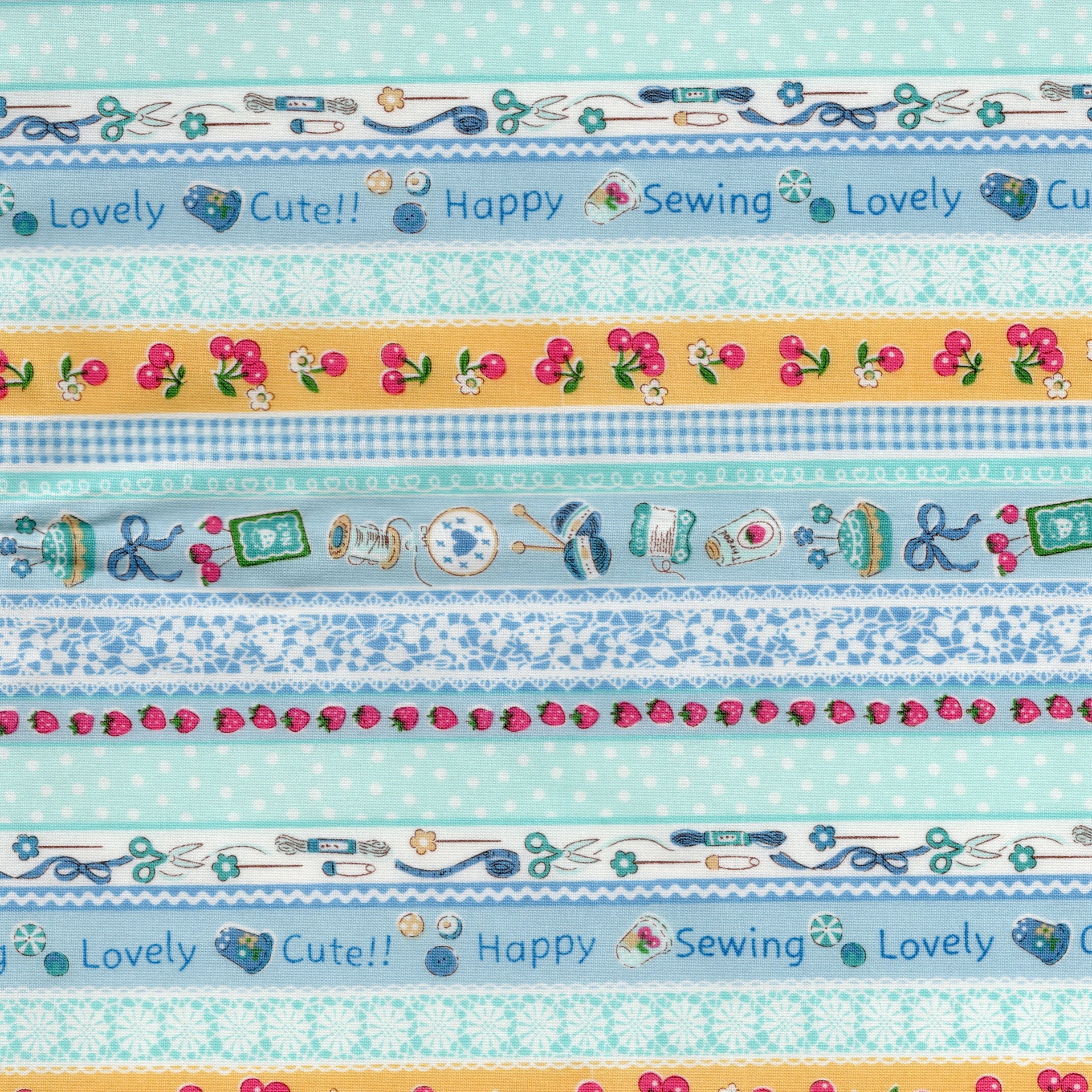 Atsuko Matsuyama - Sewing Ribbon Stripe Blue