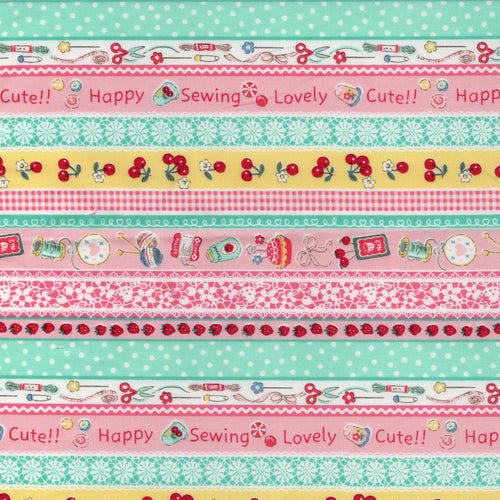 Atsuko Matsuyama - Sewing Ribbon Stripe Pink