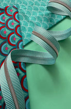 Teal Stripe Zipper Tape (3yd)