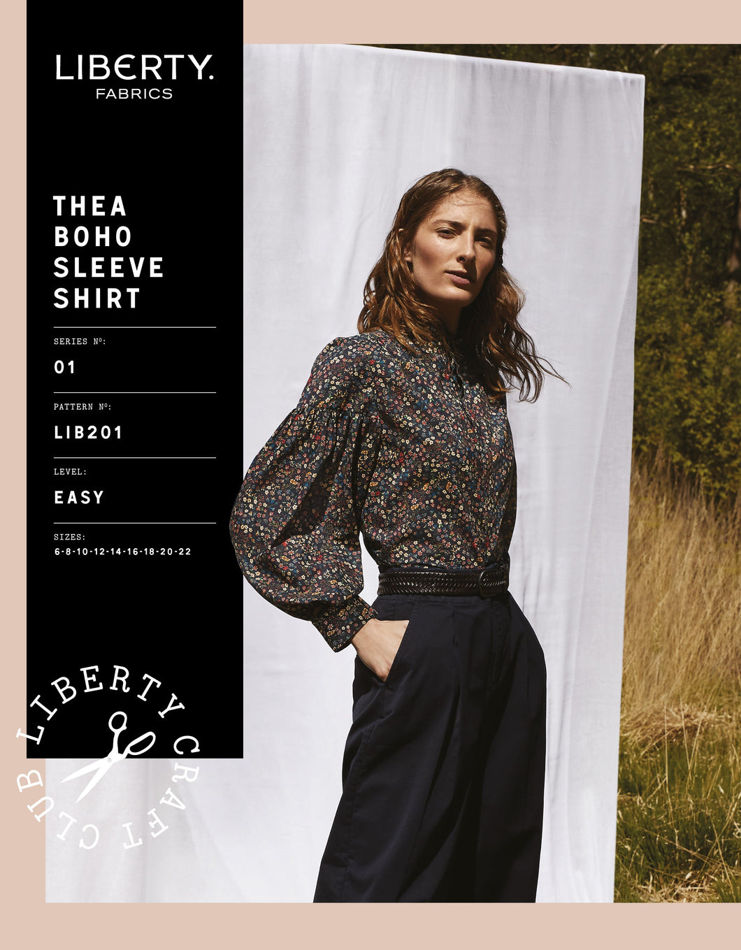 Liberty Sewing Pattern - Thea Boho Sleeve Shirt Sizes 6-22