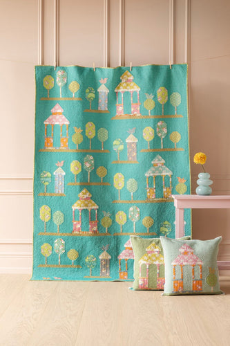 Sunday Brunch Walk in the Park Quilt Kit Aqua