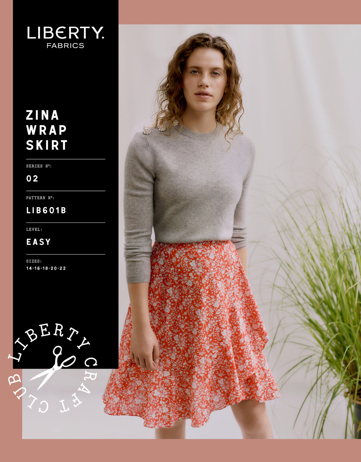 Liberty Sewing Pattern - Zina Wrap Skirt Sizes 14-22