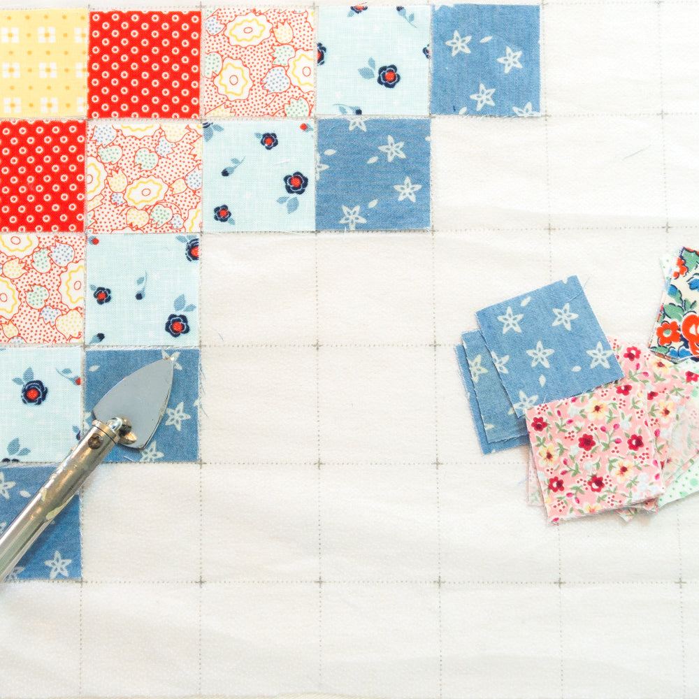 Ten Sister's Easy Piecing Grid for Embroidery Flower Quilt