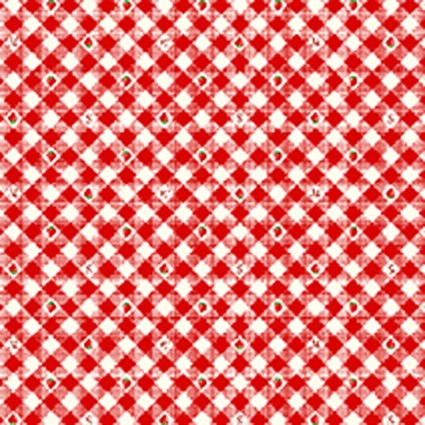 Margaret and Sophie Love Strawberry- Gingham in Red