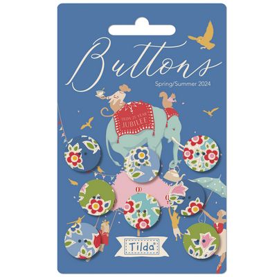 Jubilee Farm Flower Buttons 16mm  