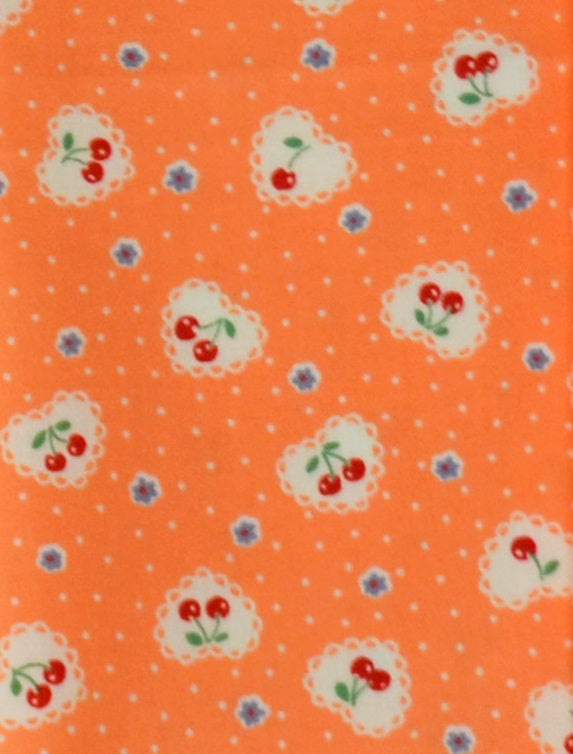 Atsuko Matsuyama - Cherries on Heart Doilies in Orange