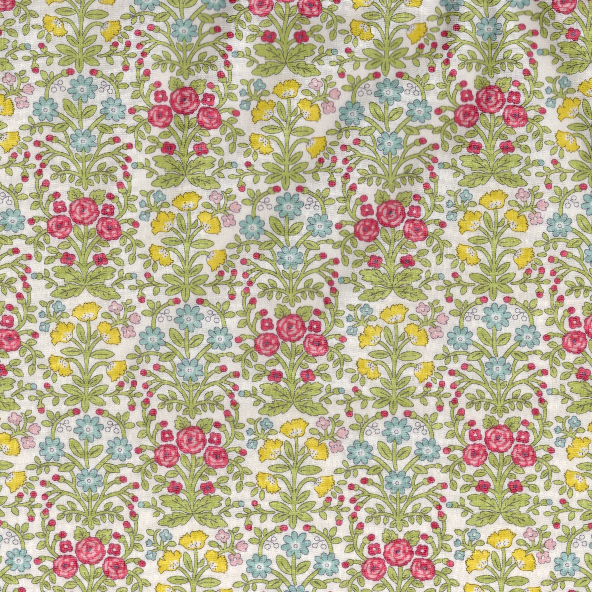 Folk Flowers in Cream